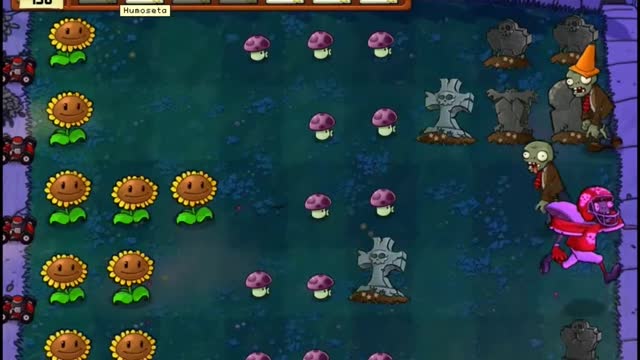 Plants vs Zombies Aventura Noche Nivel 2 6