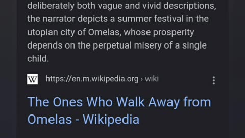 Children of Canaan: Walk Away from Omelas