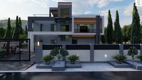 Modern House Design (19m x 17m) 6 Bedrooms with Estimate cost.