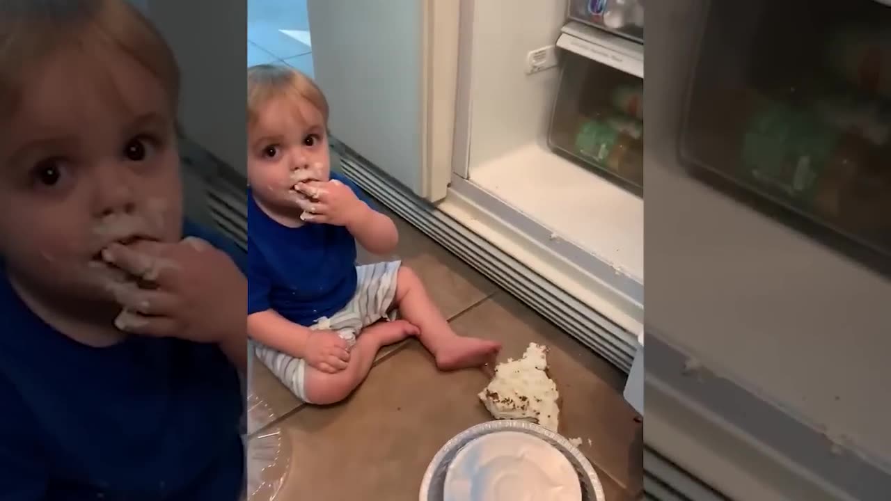 What happens when baby opens the fridge