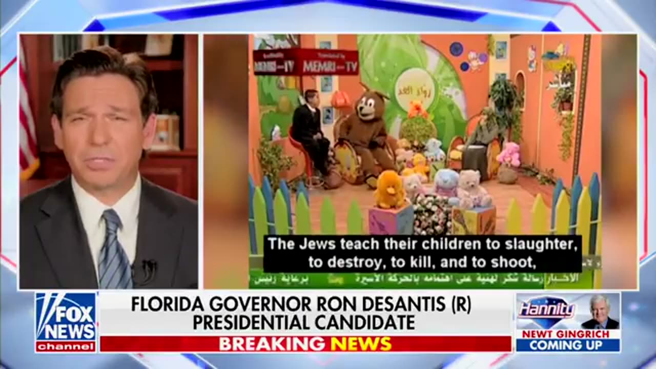 Ron DeSantis No Gaza refugees, period.
