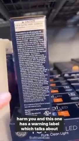 INCANDESCENT LIGHT BULBS DON'T HAVE A WARNING LABEL BUT LED BULBS DO. WHY? GLAD YOU ASKED.