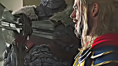 Thor still can’t let go of that little hammer (Mjolnir) #movie #shorts #video.mp4