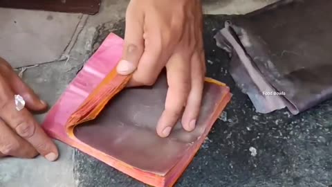 Making silver cover of sweets