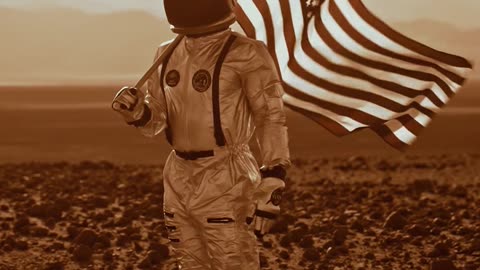 America flag from nasa team 2023.