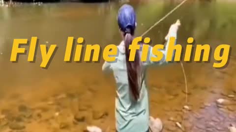 Fly line fishing