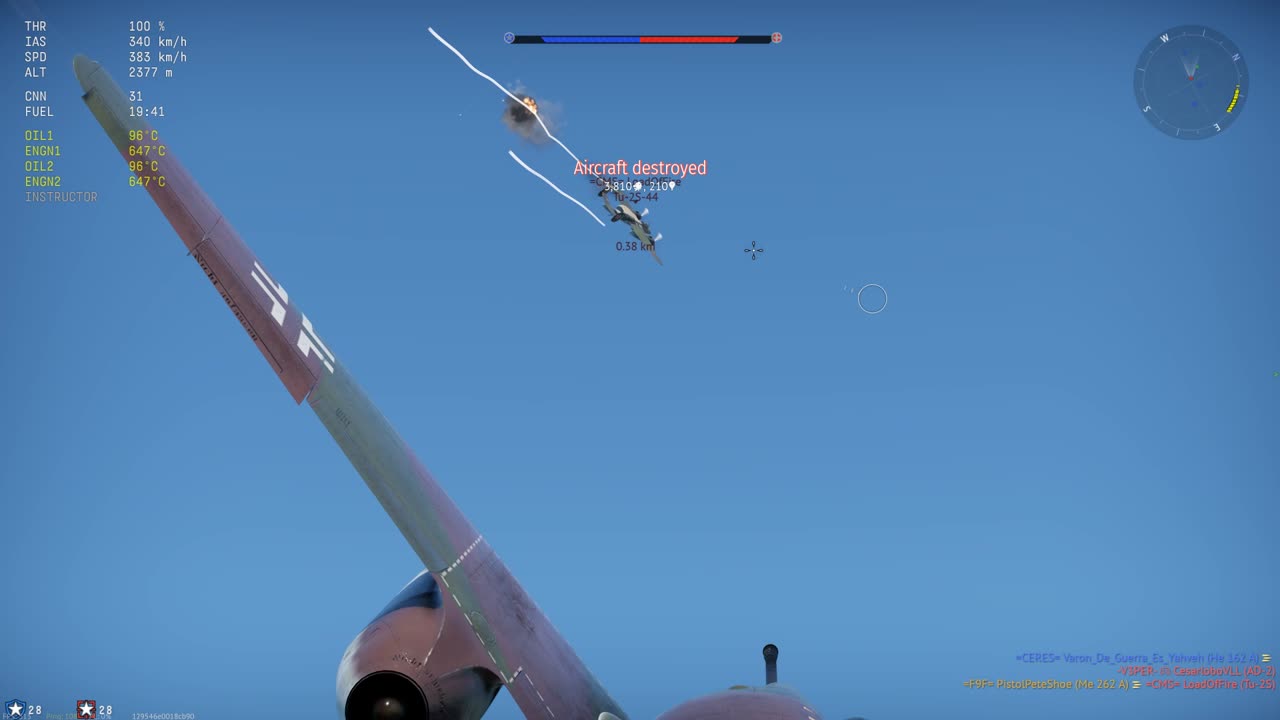 I put a hole in his left wing with one shot