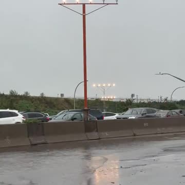Terminal A at LaGuardia Airport in NYC shuts down due to major flooding.