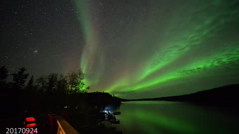 20170922 & 0924 Aurora Timelapse at Yellow Dog Lodge, Yellowknife [1080P]