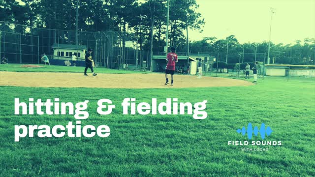 Middle school baseball practice (ambient sounds from outfield)