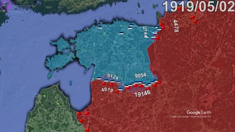 Estonian War of Independence using Google Earth