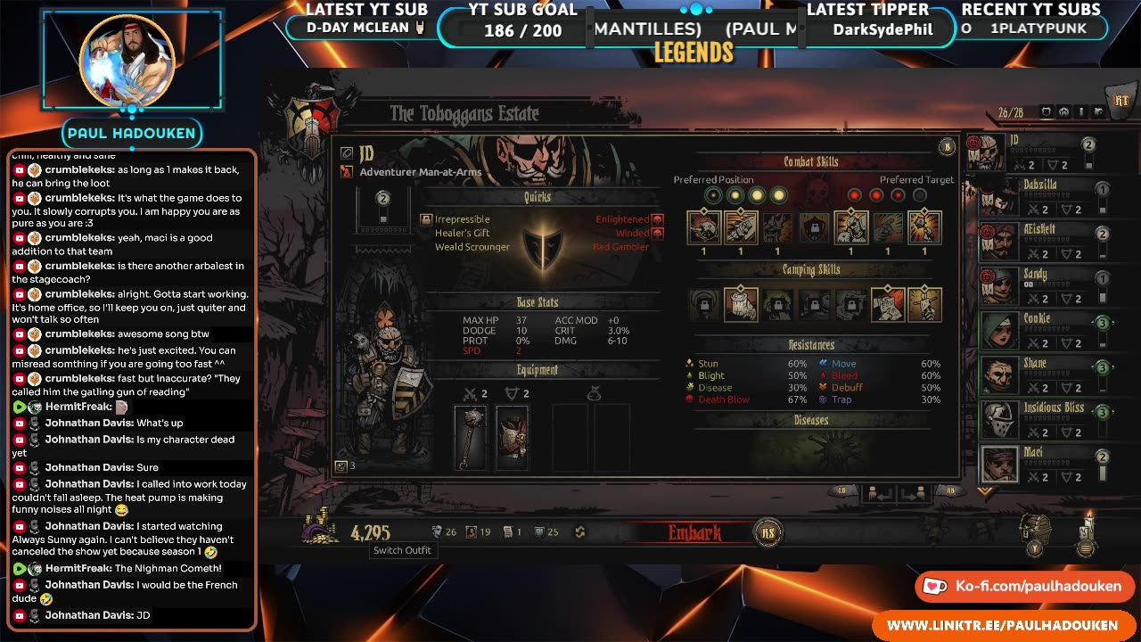 🔴LIVE - DARKEST DUNGEON - PAUL HADOUKEN - RUIN HAS COME TO OUR FAMILY