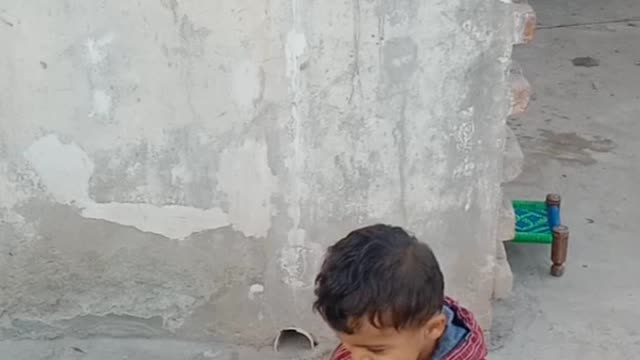 Little child playing