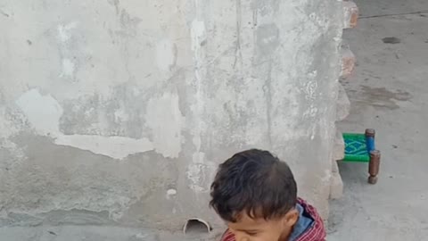 Little child playing