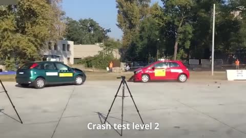 crash test caused an accident.