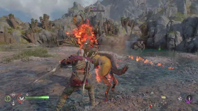 Kratos Vs Fierce Stalker Fight GMGOW GOD OF WAR RAGNAROK Give Me God of War Difficulty Gameplay PS5