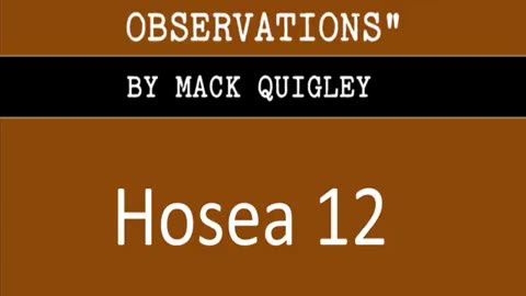 Book of Hosea (ch 12)