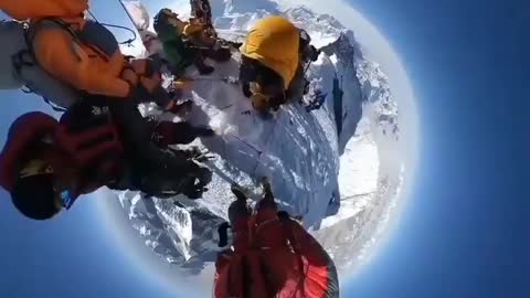 A view from the top of Everest (Top of the world).