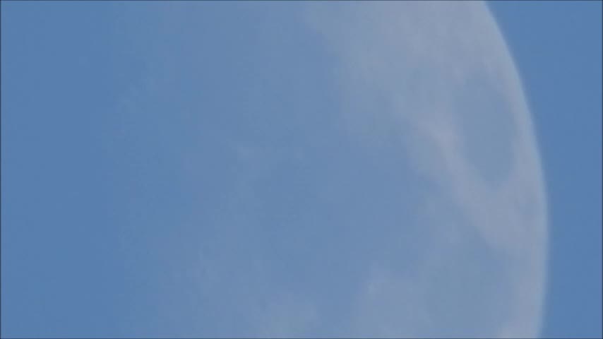 Christmas Daytime Moon From Living Room