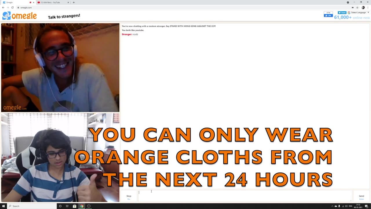 OMEGLE CONTROLS MY LIFE FOR 24 HOURS