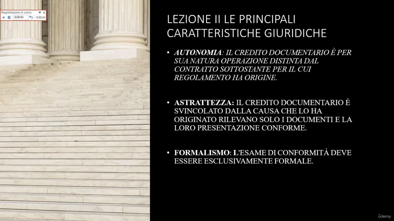 La lettera di credito il credito documentario. Le principali caratteristiche giuridiche.