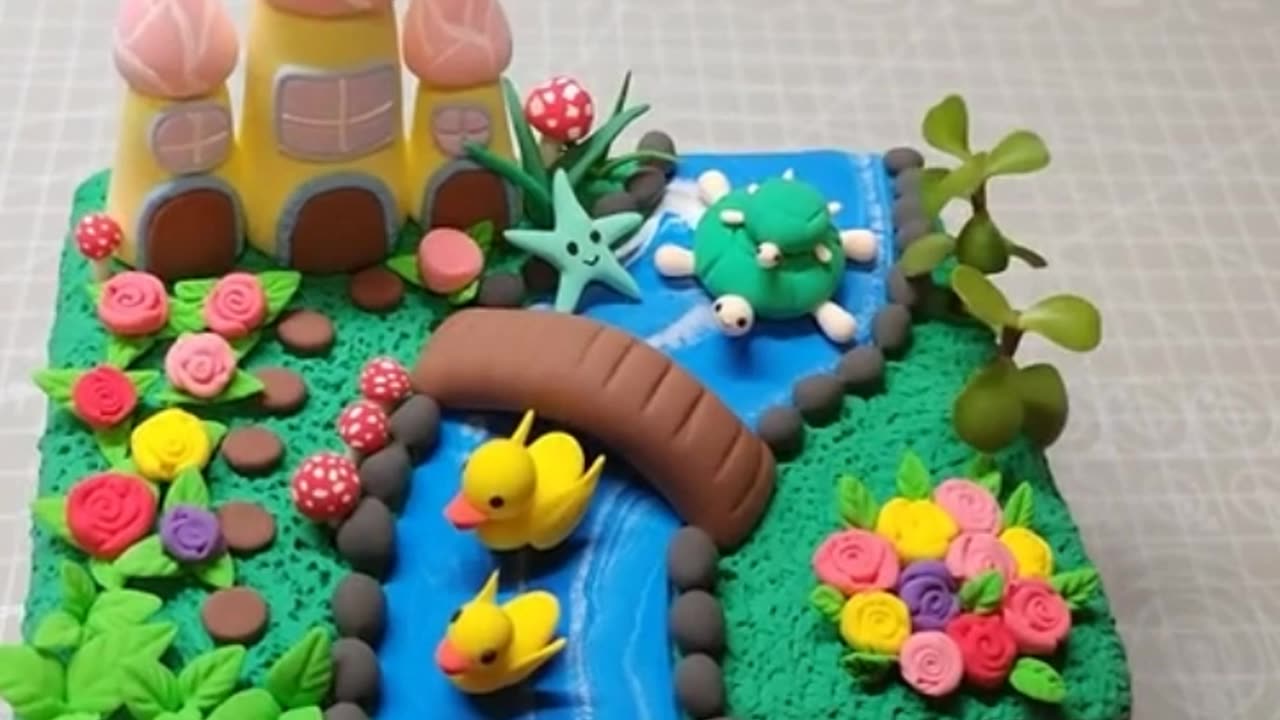 Clay garden.Beautiful clay garden