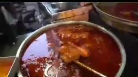 Meat curry,white chicken,green chicken chicken Manchurian cooking on coal and chicken fry