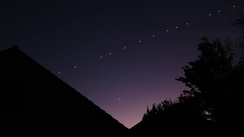 STARLINK satellites train seen from earth