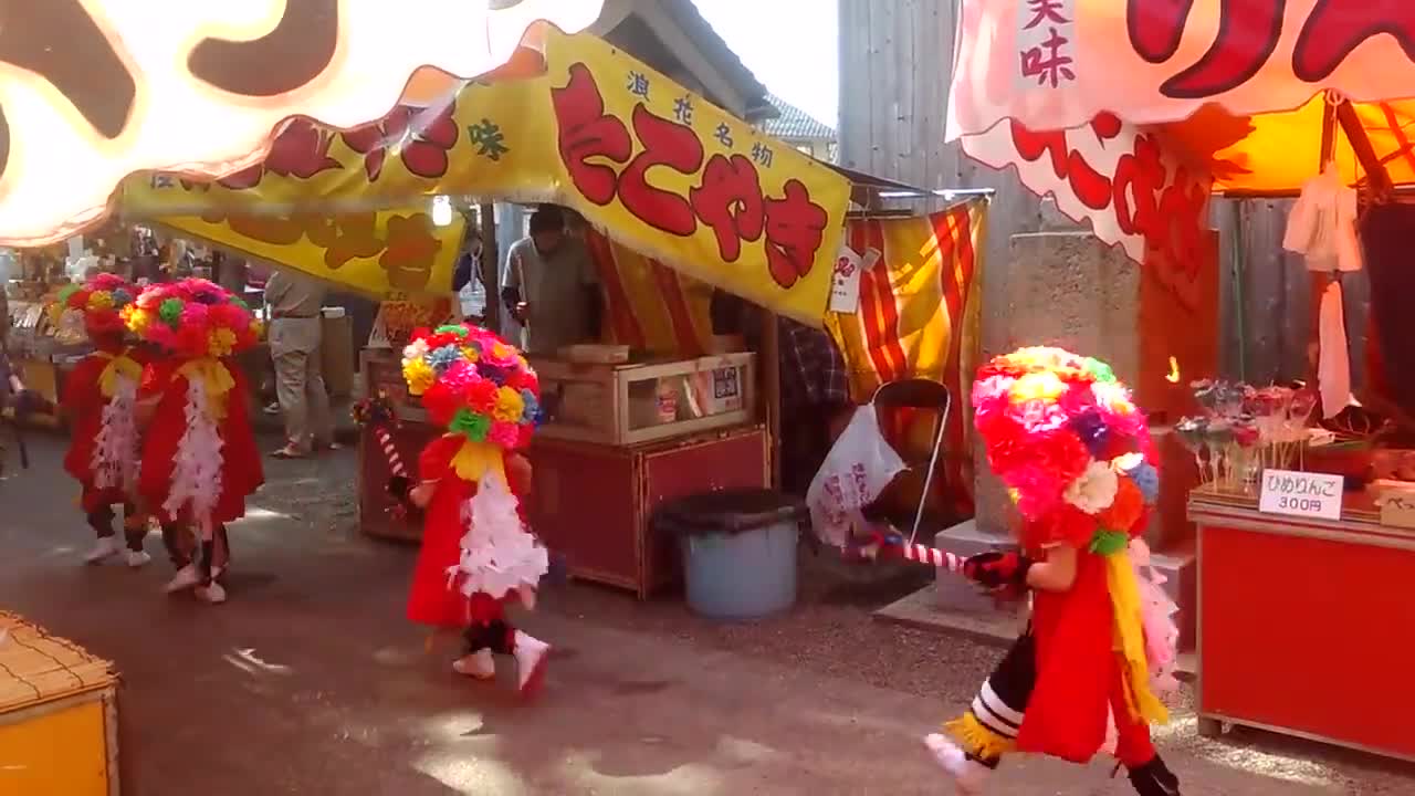 🇯🇵日本の祭り🏮獅子舞[Japanese festival]祭囃子・笛・太鼓🥁Festival music, flute, drum