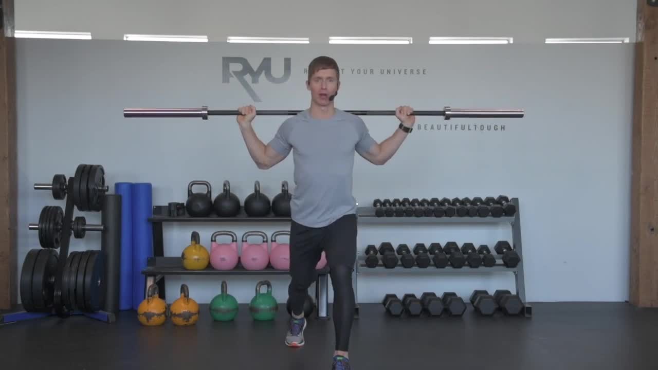 How to do an alternating barbell lunge