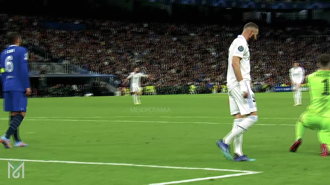 Benzema reactions vs Chelsea