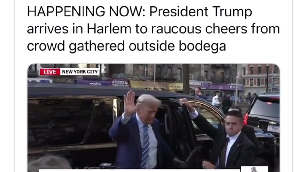 President Trump Enters Harlem NYC 4.16.24