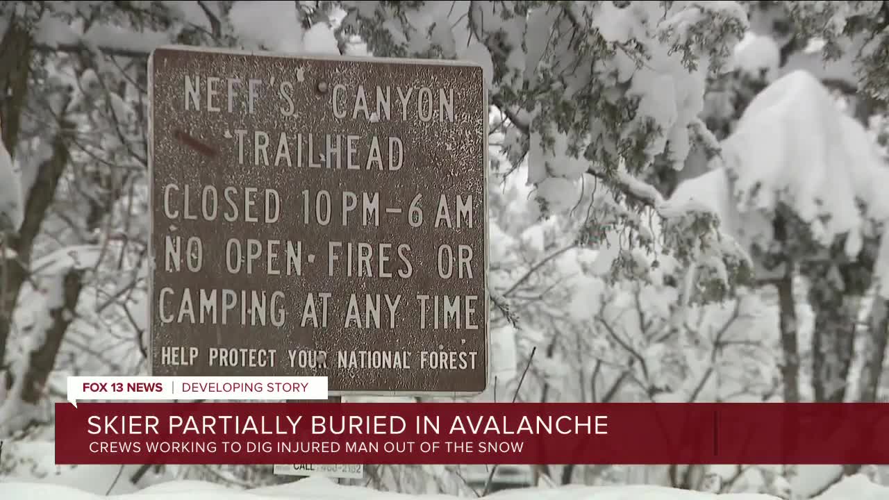 Avalanche buries, injures skier in Neffs Canyon