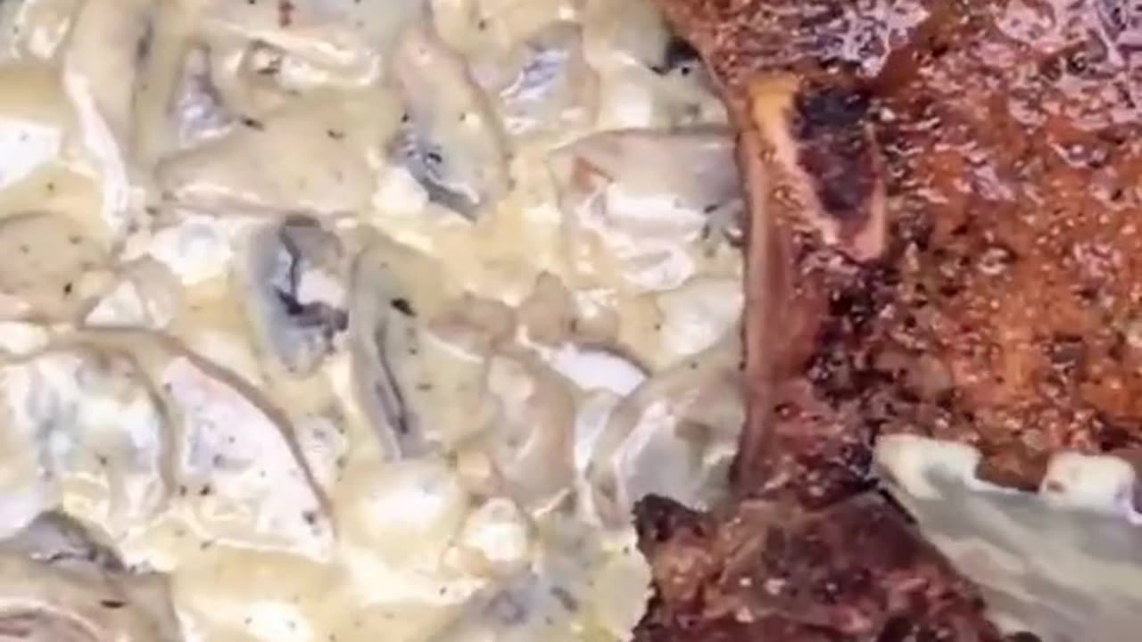 Mushroom cream sauce pork chops#howto #porkchop #Recipe #cookinglessons #fypシ