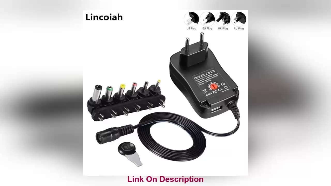 Get 3V 4.5V 5V 6V 7.5V 9V 12V 2A 2.5A AC/DC Adapter A