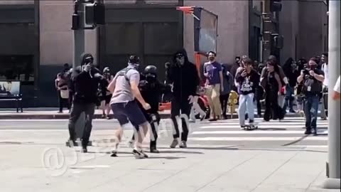 ANTIFA getting their asses beat song