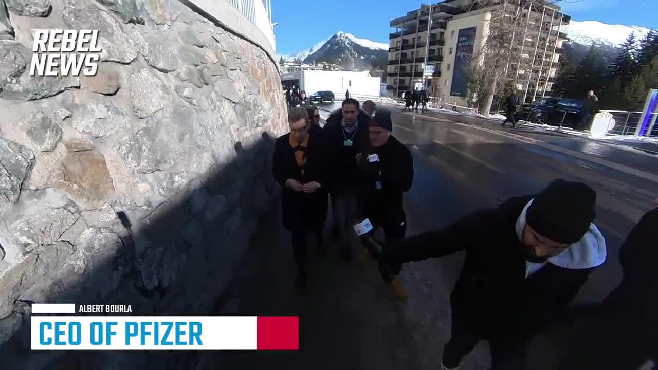 Pfizer CEO Albert Bouria gets Grilled by Reporters at Davos