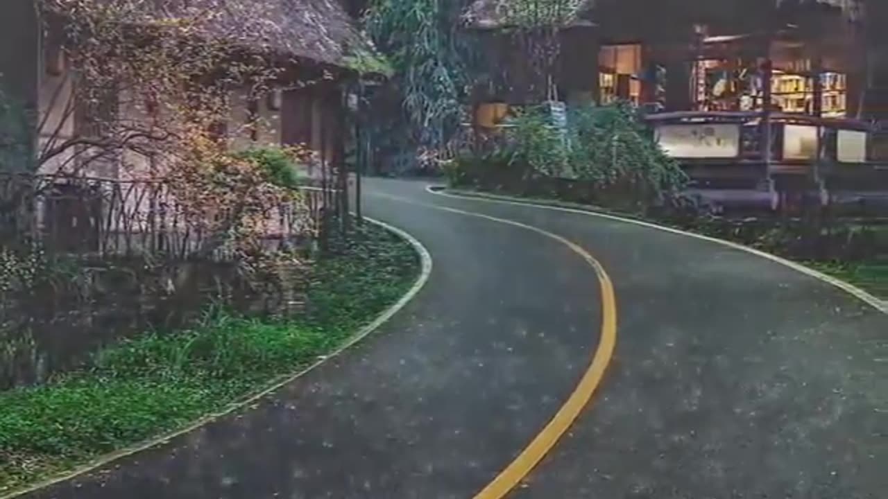 Beautiful rain scene