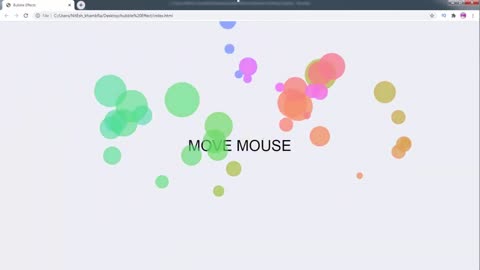 Amazing ColorFull Bubble Effect Animated With JavaScript