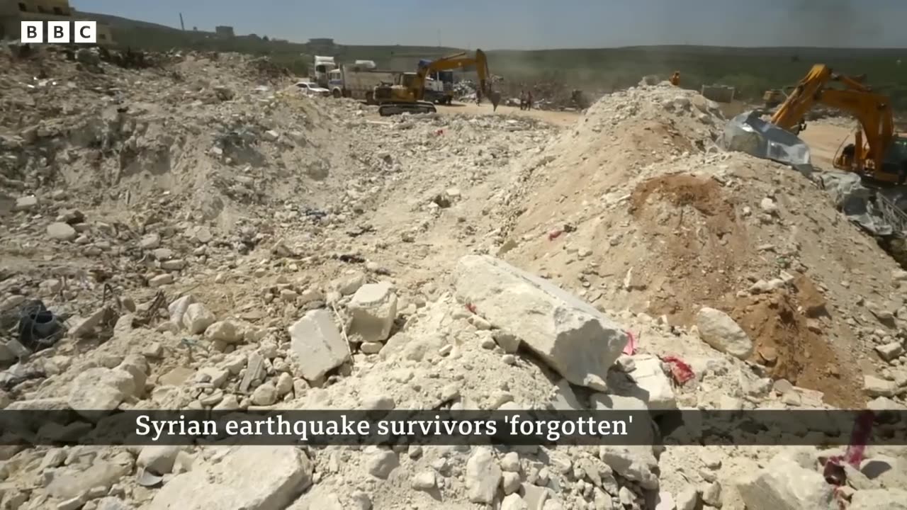 ×Syrian earthquake survivors feel 'forgotten' - BBC News