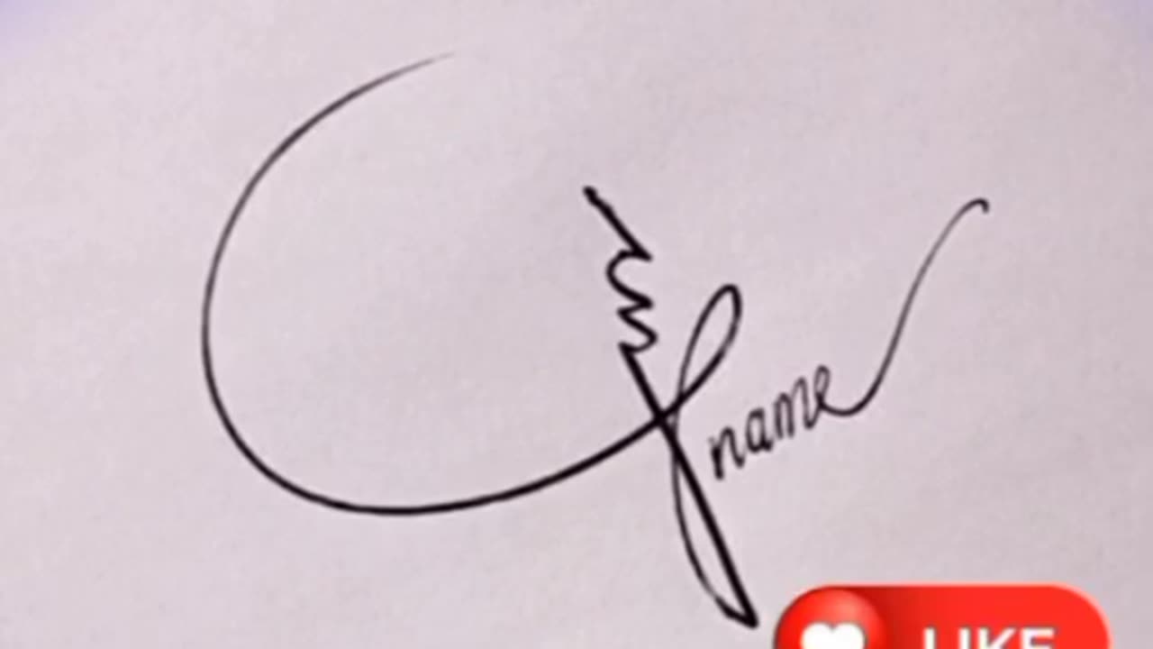 A simple but stylish and popular signature
