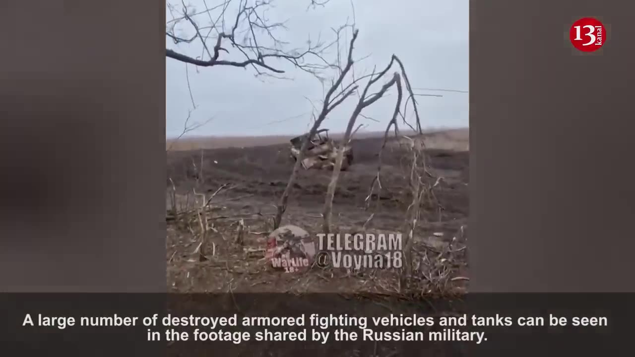 Footage of a large number of Russian equipment destroyed in Donetsk steppes- Russian servicemen show