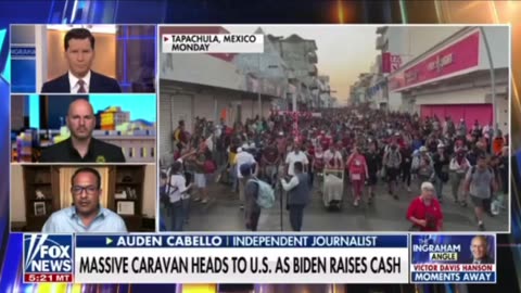 Massive caravan heads to US as Biden raises cash