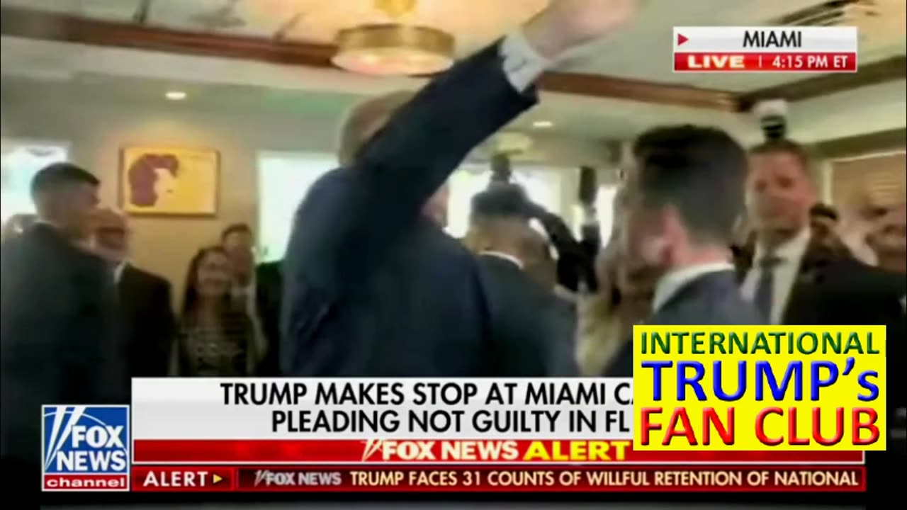 Donald J. Trump speaks to supporters at Miami Cafe