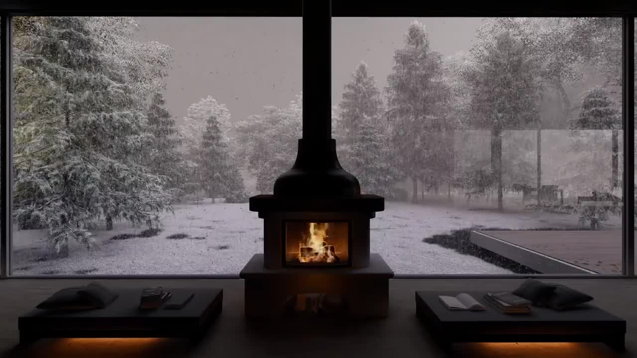 Fireplace Winter Ambience