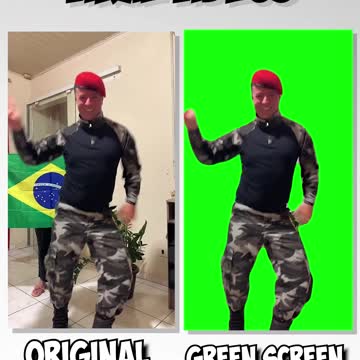 Brazilian Solider Dancing | Green Screen VS Original
