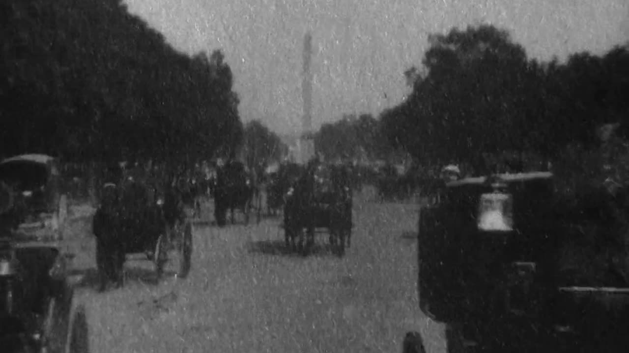 Champs Elysees (1900 Original Black & White Film)