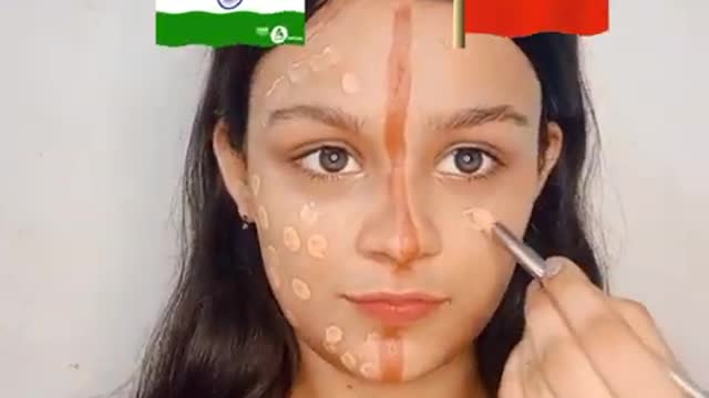 🇮🇳 India vs 🇨🇳 china MAKEUP