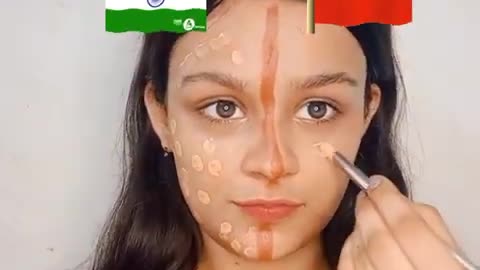 🇮🇳 India vs 🇨🇳 china MAKEUP