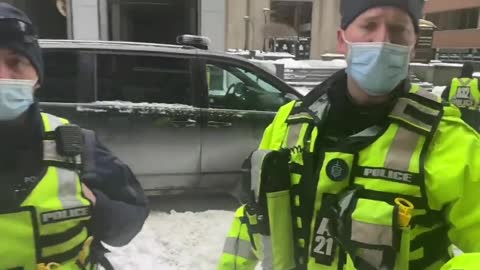 Police in Ottawa are being extremely aggressive towards pedestrians on the street.